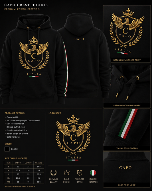 CAPO LEGATO Imperiale Hoodie – Black/Gold
